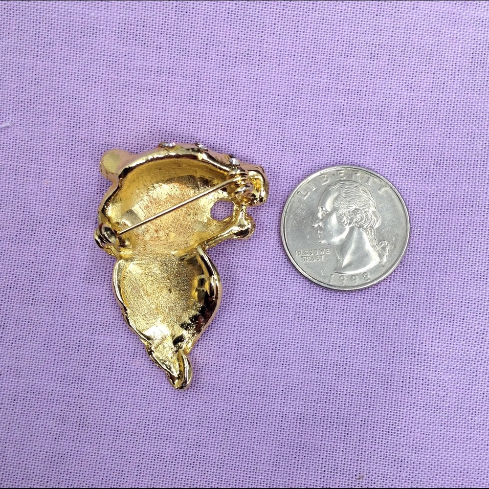 Vintage Rhinestone Roaring Tiger Brooch - Picture 8 of 8
